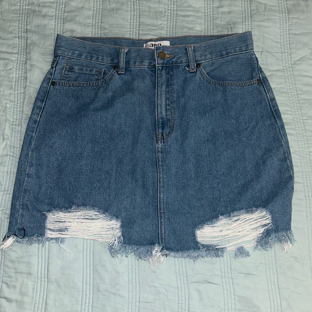 JBD jean skirt blue L distressed